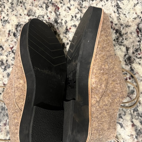 Eileen Fisher NIMS Felt Platform Oxfords Sz 8 - Picture 7 of 8